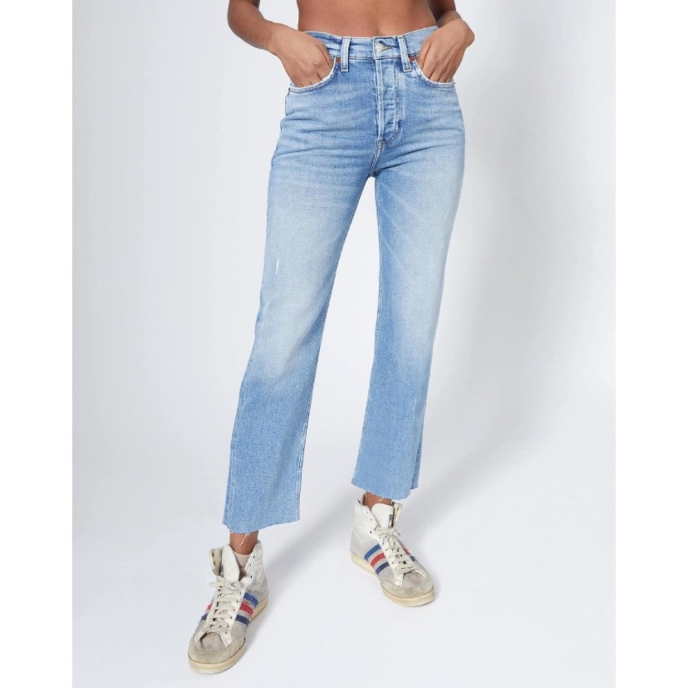 Re/Done Light Blue Straight Leg Jeans